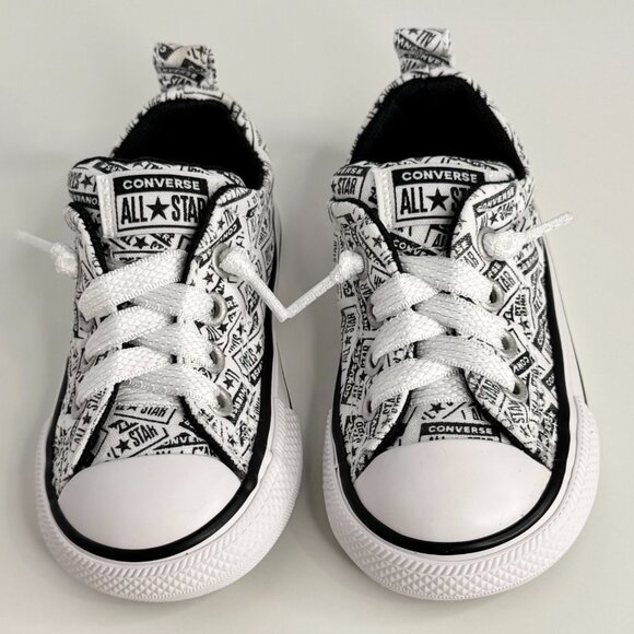 Converse All Star Canvas signature Sneakers - Black/White - Toddler Size 5 - Picture 2 of 9